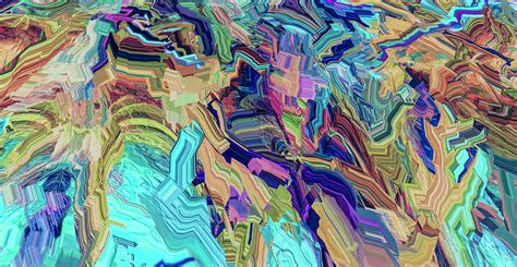 Abstract Rock Formation Digital Art By Grace Iradian
