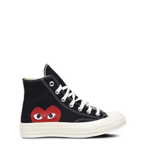 Comme Des Garcons Play Large Heart Chuck Taylor 70 All Star High Trainers Women Canvas