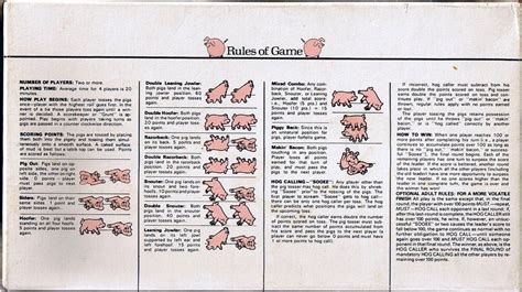 Image Result For Pass The Pigs Instructions Pig Dice Game Pig Games Pig