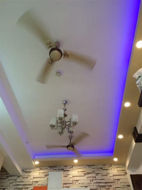 Pop false design for hall with bedroom wall and ceiling. Pop Ceiling Design For Hall With 2 Fans - New Blog ...