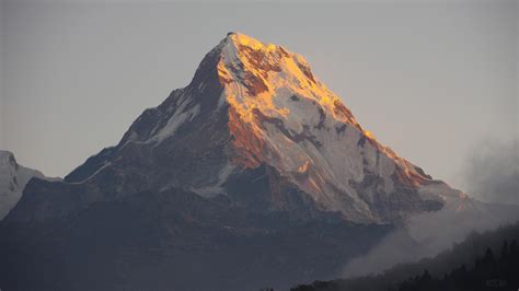 Annapurna Sunset Himalayas Mountain 4k Nepal 5k Clouds Hd