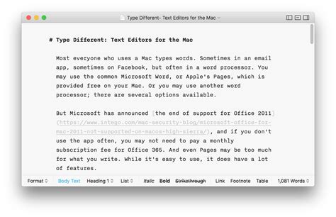 Free Texted Editor For Mac