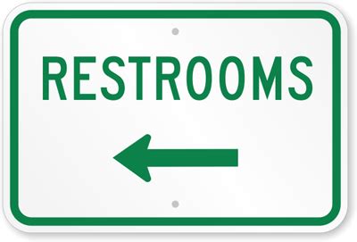 See more ideas about restroom sign, restroom, bathroom signs. Restroom Sign with Left Arrow, Green, SKU: K-5312