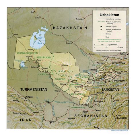 Maps Of Uzbekistan Detailed Map Of Uzbekistan In English Tourist 110080 The Best Porn Website