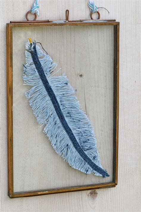 The unique and complex nature of the individual structures is beautiful from afar and under a microscope. How To Make Denim Feather Wall Decor - Pillar Box Blue