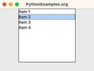 Tkinter Listbox Python Examples