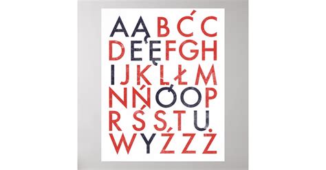 Polish Alphabet Poster Zazzle