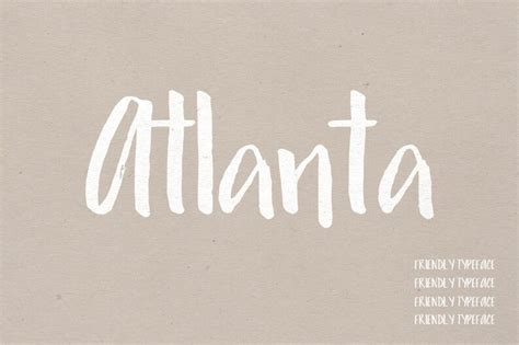 Atlanta Print Calligraphy Font Etsy