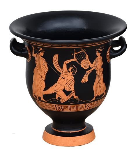 Dionysos With Satyr Death Of Orpheus Krater Vase Ancient Greek Etsy
