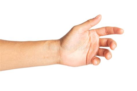 Man Hand Is Reaching Out So It Can Shake Hands Isolated On White