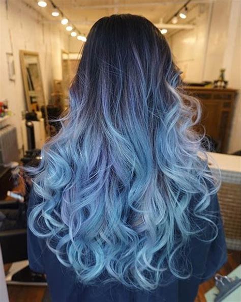 Pastel hair has been trendy for years and it isn't showing signs of slowing down anytime soon. 21 Bold and Beautiful Blue Ombre Hair Color Ideas | Page 2 ...