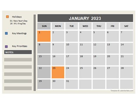 2023 Powerpoint Calendar With Holidays Free Printable Templates