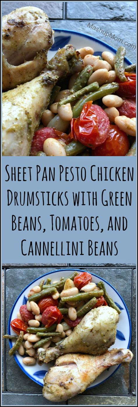 Sprinkle both sides of the chicken thighs with salt. Sheet Pan Pesto Chicken Drumsticks with Green Beans ...