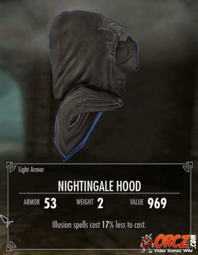 Skyrim Nightingale Hood The Video Games Wiki