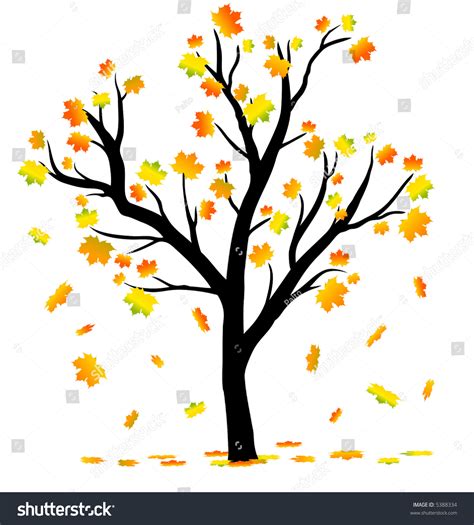 Autumn Maple Tree Stock Vector 5388334 Shutterstock