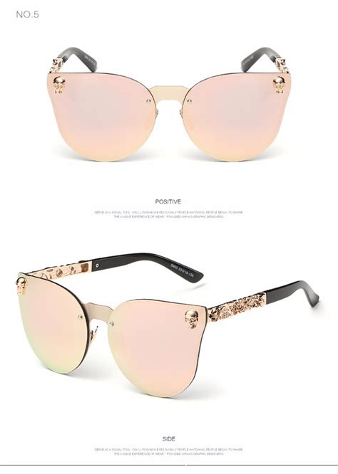 fashion luxury sunglasses women brand designer skull sun glasses for ladies retro uv400 anti