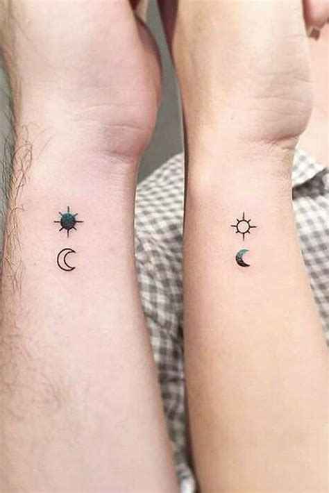 We are different but we form a whole this couple tattoo design features asymmetry, which is a rather unusual characteristic of couple tattoos. 30 Matching Tattoos Every Couple Can Get Behind Koees Blog ...