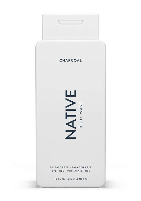 Native Natural Body Wash Charcoal Sulfate Free Paraben Free 18 Oz