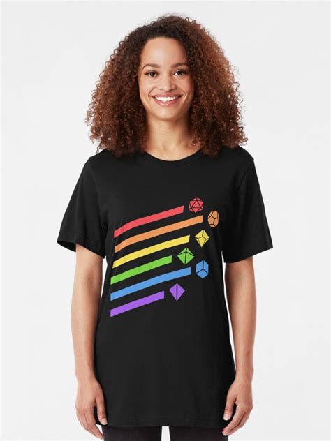 Rainbow Dice Set Tabletop Rpg Gaming T Shirt By Pixeptional Redbubble