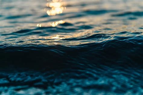 Water Waves Ripples Reflection Swim Blue Sunset Ocean Sea Pikist