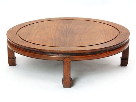 Includes round coffee table and 2 round end tables. round Asian low table at 1stdibs