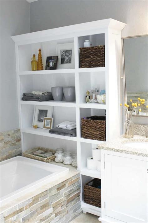 Consider putting floating shelves over the toilet. 20 Smart Bathroom Storage Ideas That Will Impress You ...