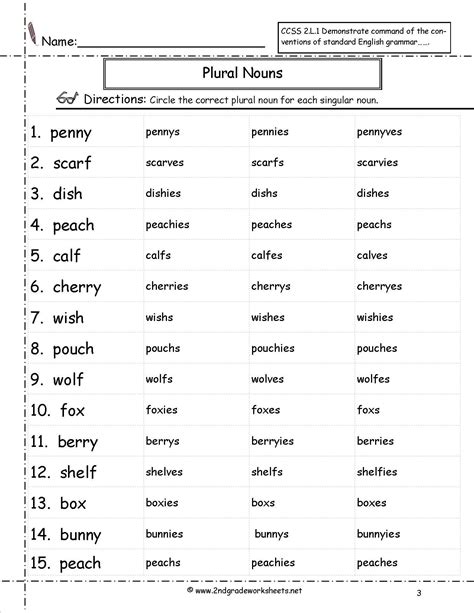 These worksheets introduce the words singular and plural; Singular and Plural Nouns Worksheets | 2nd grade ...