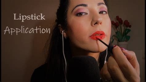 Lipstick Application ️ Asmr Slight Inaudible Tapping Mouth Sounds Youtube