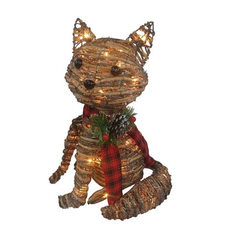 Holiday Living 20 In Fox Free Standing Decoration With Clear