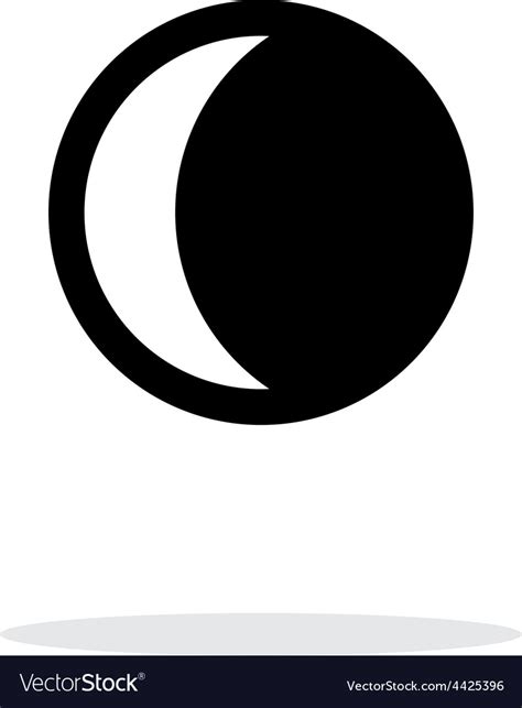 Waning Crescent Moon Simple Icon On White Vector Image