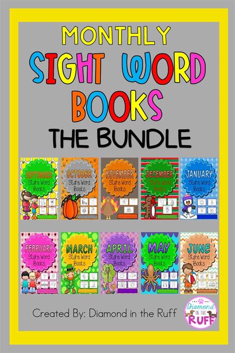 Monthly Sight Word Books Are A Great Addition To The Classroom Each