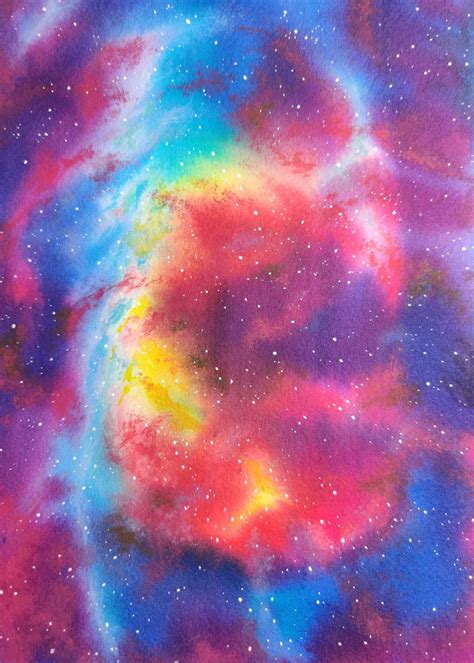 Rainbow Nebula Poster By Sofia Larsson Displate
