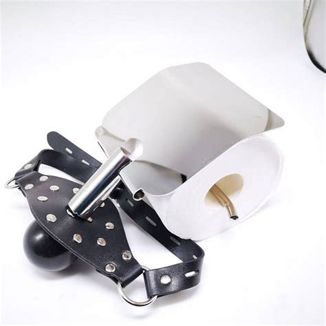 Bdsm Slave Dog Basin Ashtray Asphyxia Gag Bondage Restraints Open