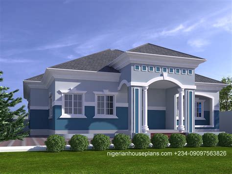 Floor Plan 4 Bedroom Bungalow House Plans In Nigeria Viewfloor Co