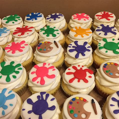 Paint Splatter Cupcakes Anna Birthday 11th Birthday Unicorn Birthday