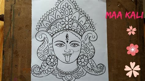 How To Draw Maa Kali Step By Stepmaa Kali Ki Easy Line Artmahakali