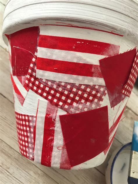 How To Mod Podge Fabric To Transform A Plant Pot Once A Duckling