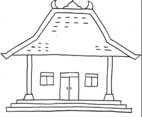 60 Gambar Sketsa Rumah Adat Indonesia Terbaru