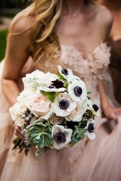 Check spelling or type a new query. Blush Wedding - White Anemone, Blush Rose Bouquet #2067794 ...