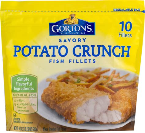 Gortons Savory Potato Crunch Fish Fillets 10 Ct Gortons44400153409