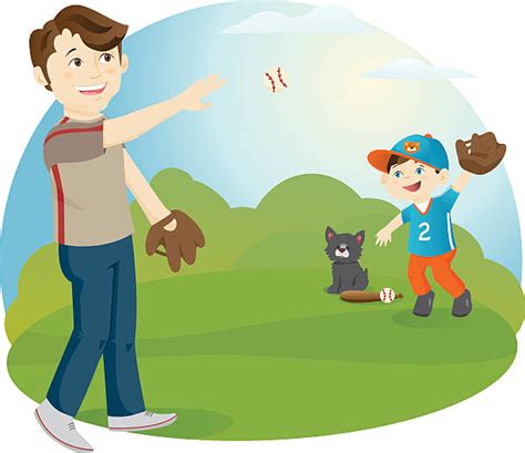 Royalty Free Playing Catch Clip Art Vector Images