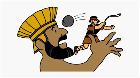 Cartoon David Killing Goliath Hd Png Download Kindpng