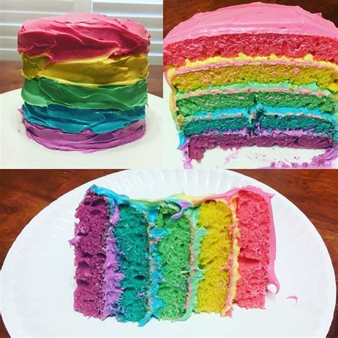 5 Layer Rainbow Cake Rainbow Cake Cake Vanilla Cake