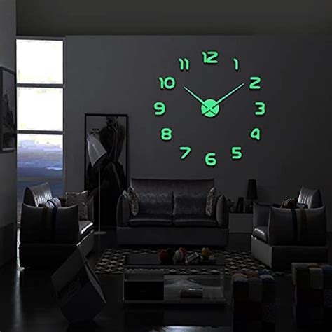Fashion In The City 3d Diy Mirror Surface Wall Clock Big