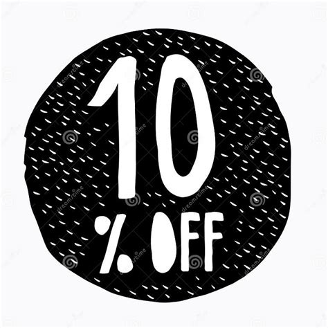10 Off Discount Discount Offer Price Illustration Hand Drawn Vector Discount Symbol Stock