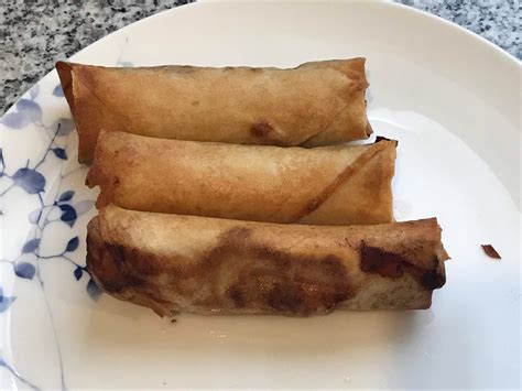Set air fryer @ 390° for 10 mins. The Pastry Chef's Baking: Lumpia in the air fryer