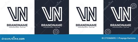 Simple Vn Monogram Logo Suitable For Any Business With Vn Or Nv