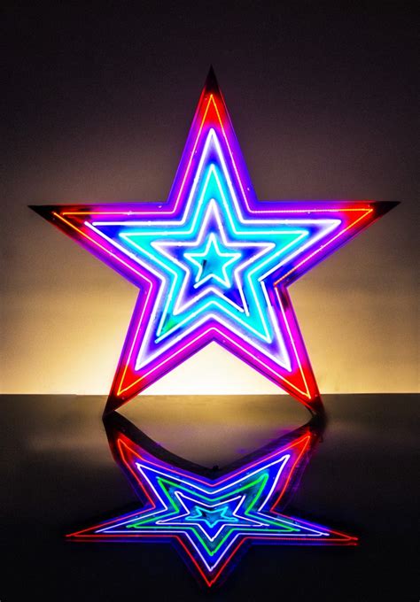 Neon Mulitcoloured Star Kemp London Bespoke Neon Signs And Prop Hire