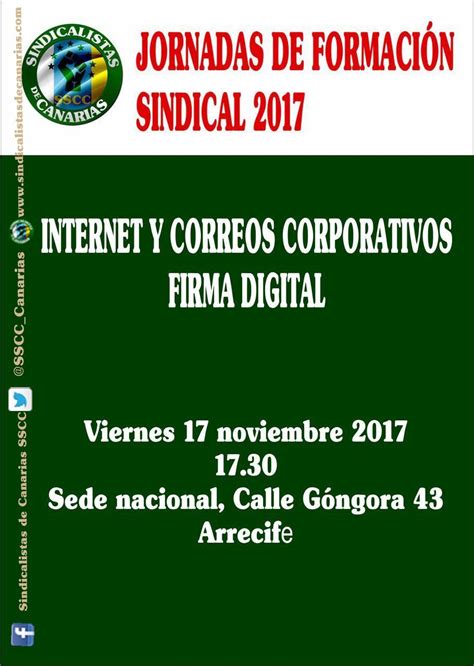 Cursos de Formación en Sindicalistas de Canarias SSCC Internet