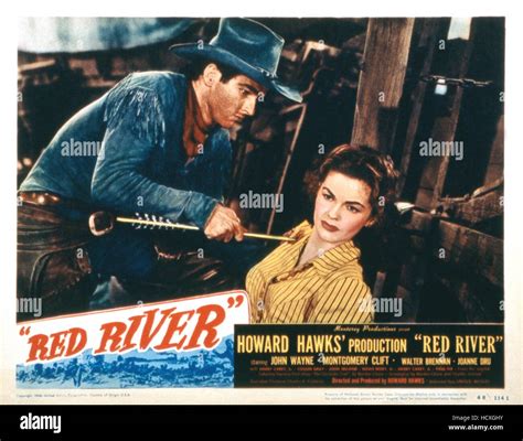 Red River From Left Montgomery Clift Joanne Dru 1948 Stock Photo
